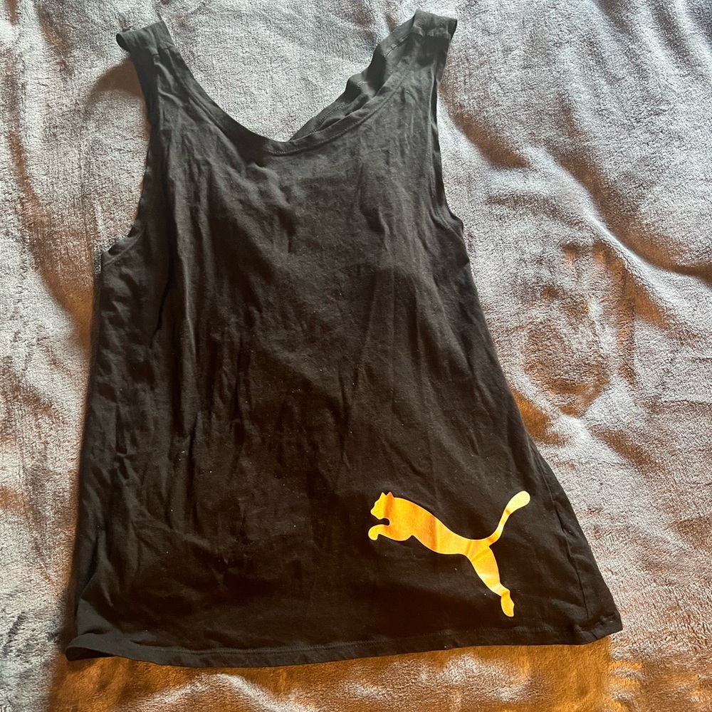 Black Puma Tank Top